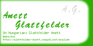 anett glattfelder business card